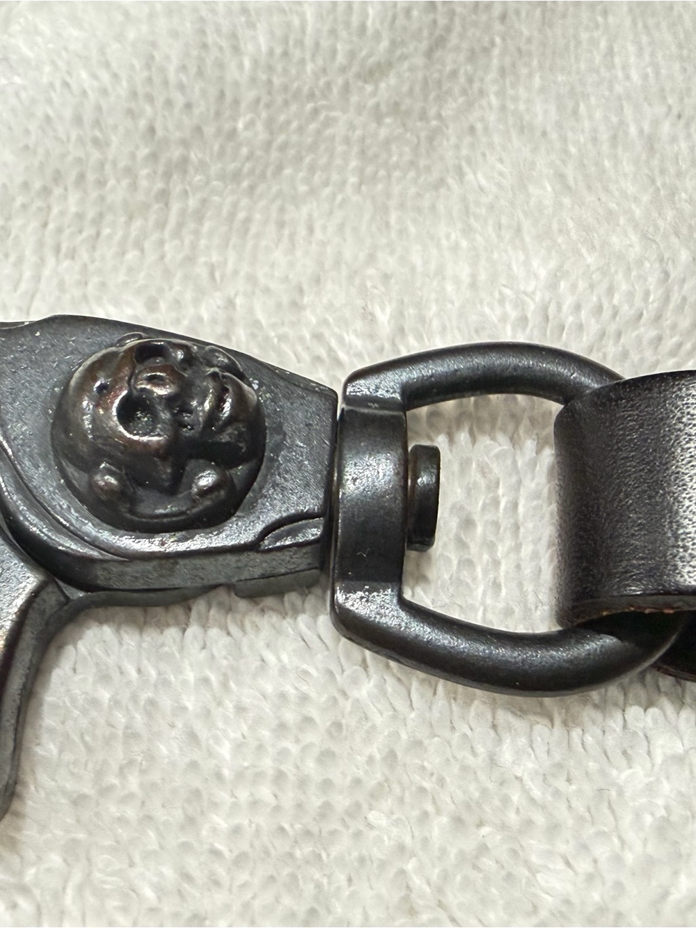 Diesel Black Leather Key/Belt Strap with Branded Gunmetal Hardware. + A GIFT 🎁 - Picture 4 of 4